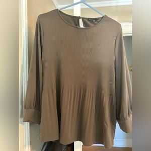 Adrianna Papell taupe blouse.